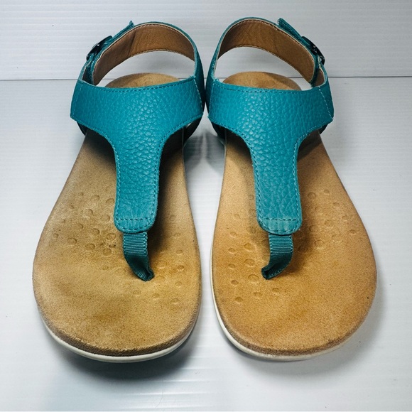 Vionic Terra Women's Teal Leather Sandals Size 7.5 - Picture 5 of 13